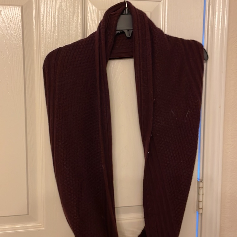 Burgundy infinity scarf warm and cozy